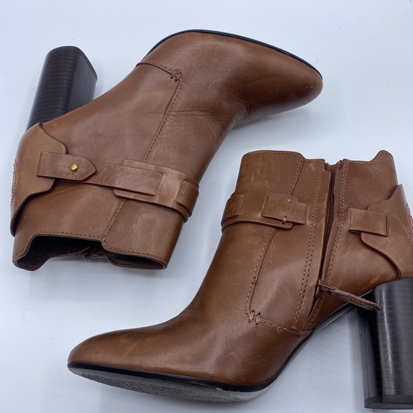 Tory Burch Women's Colton Leather‎ Booties in Almond - Picture 13 of 13